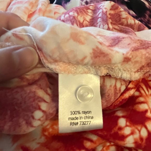 Orange and white peasant blouse - Picture 6 of 6